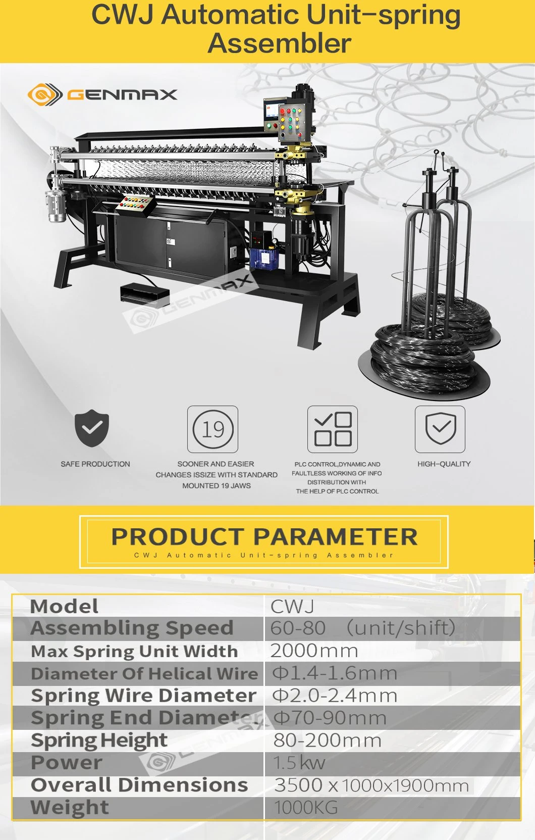 Mattress Bonnell Spring Assembler Machine